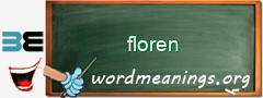 WordMeaning blackboard for floren